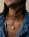 Snoopy X Viv Slim Locket in 18K Gold