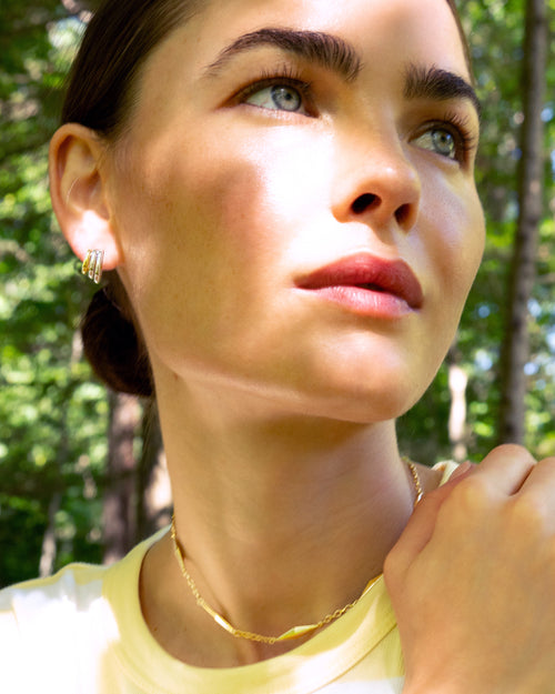 Two-Tone Rings of Saturn Earrings