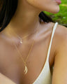 Birds of the Feather 18K Gold Necklace with Pavé Diamonds and Diamonds Reborn Necklace