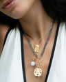 Points North Toggle Moonstone Locket Necklace, Lemons to Lemonade Necklace, Green Sapphire DYO Luck Necklace