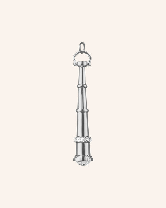 "Curiosity" Telescope Charm with Sapphires