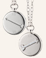 Tempus Round Locket with White Topaz Arrow
