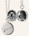Tempus Round Locket with White Topaz Arrow