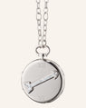 Tempus Round Locket with White Topaz Arrow