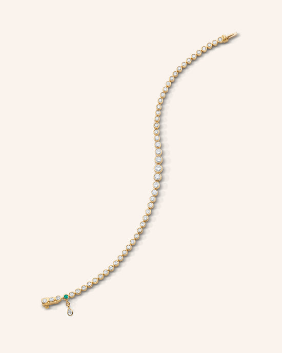 Midi Graduated Round Bezel Set Diamond Tennis Bracelet