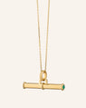 Strength Toggle Necklace with Green Agate