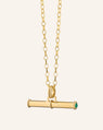 Strength Toggle Necklace with Green Agate