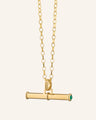 Strength Toggle Necklace with Green Agate