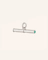 Sterling Silver Strength Toggle Charm with Green Agate