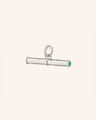 Sterling Silver Strength Toggle Charm with Green Agate