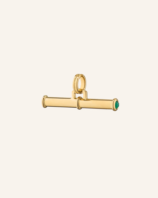 Strength Toggle Charm with Green Agate