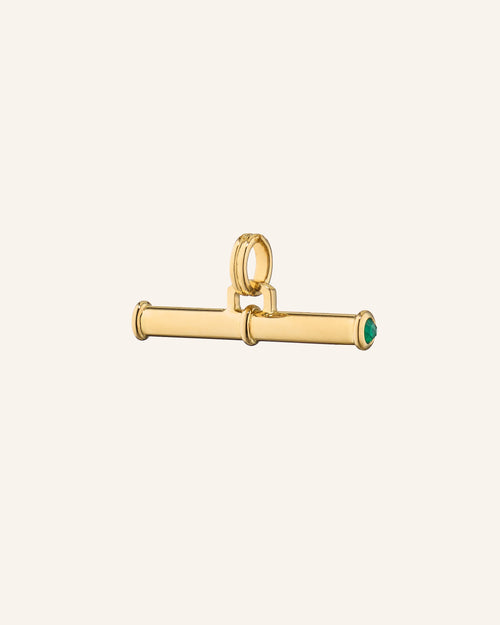 Strength Toggle Charm with Green Agate