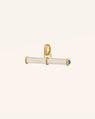 Strength Toggle Charm with White Ceramic & Blue Sapphire