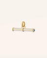 Strength Toggle Charm with White Ceramic & Blue Sapphire