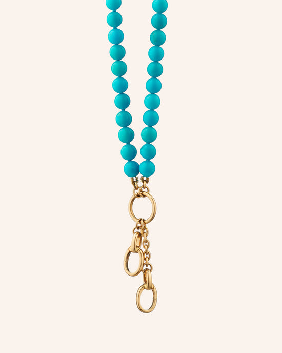 18" “Design Your Own” Turquoise Necklace, 2 Charm Stations