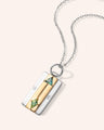Two-Tone Rectangle Compass Medallion with Triangle and Kite Unheated Green Sapphires