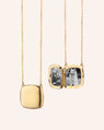 Slim "Viv" 18K Yellow Gold Fixed Locket Necklace