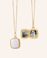 Slim Viv 18K Yellow Gold Locket Necklace with Mother of Pearl