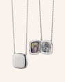 Slim "Viv" Sterling Silver Fixed Locket Necklace