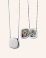 Slim "Viv" Sterling Silver Fixed Locket Necklace