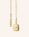 Slim Viv 18K Gold Engraved Locket Necklace