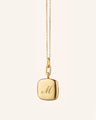 Slim Viv 18K Gold Engraved Locket Necklace