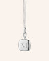 Slim Viv Sterling Silver Engraved Locket Necklace
