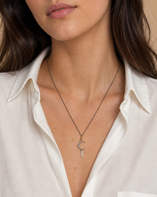 Mini Dream Moon Key Necklace