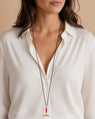 Carpe Diem Red Enamel Vermeil Fob Necklace