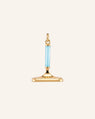 Carpe Diem Blue Enamel Vermeil Fob Charm