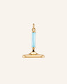 Carpe Diem Blue Enamel Vermeil Fob Charm