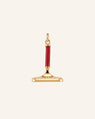 Carpe Diem Red Enamel Vermeil Fob Charm