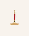 Carpe Diem Red Enamel Vermeil Fob Charm