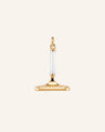 Carpe Diem White Enamel Vermeil Fob Charm