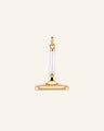 Carpe Diem White Enamel Vermeil Fob Charm