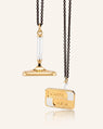 Carpe Diem White Enamel Vermeil Fob Necklace