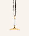 Carpe Diem White Enamel Vermeil Fob Necklace