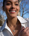 Sterling Silver Snoopy Heart Necklace