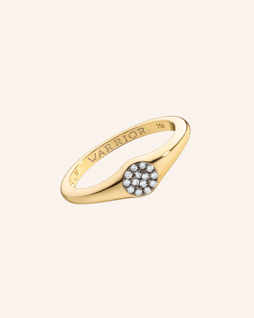Warrior Pavé Diamond Stackable Ring