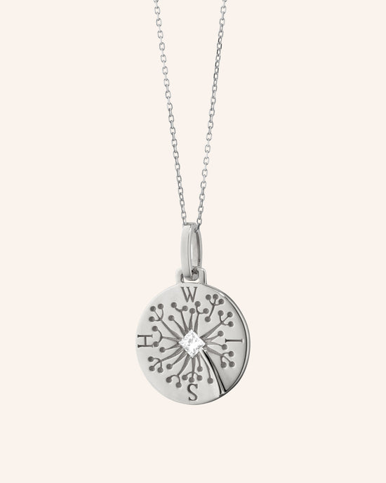 "Wish" Dandelion Intaglio Necklace