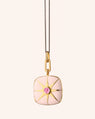 Limited Drop Pink Enamel Vermeil Cushion Locket with Pink Sapphire