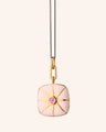 Limited Drop Pink Enamel Vermeil Cushion Locket with Pink Sapphire