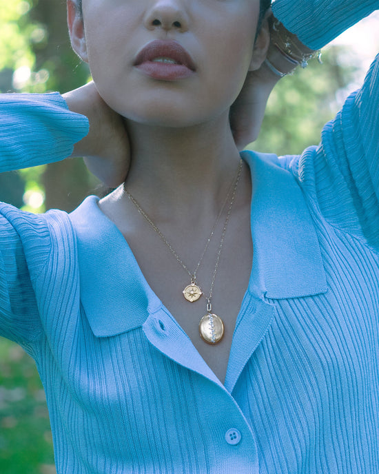 "Catherine" Staggered Diamond Locket
