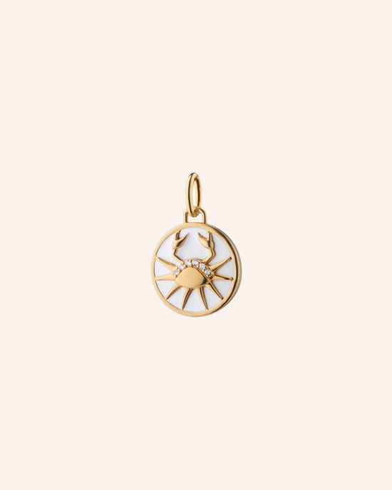 Mini “Cancer” Enamel Vermeil Charm