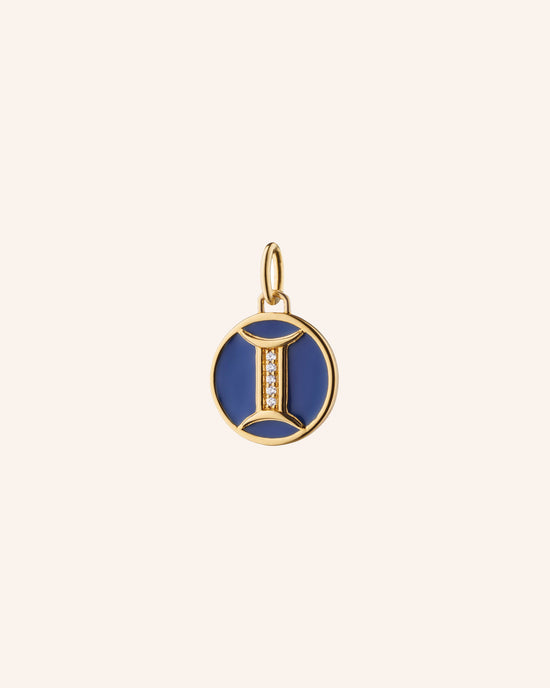 Mini “Gemini” Enamel Vermeil Charm