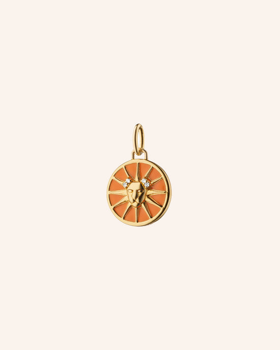 Mini “Leo” Enamel Vermeil Charm
