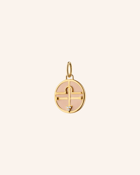 Mini “Libra” Enamel Vermeil Charm