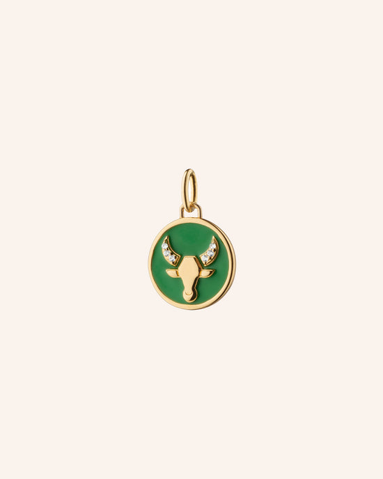 Mini “Taurus” Enamel Vermeil Charm