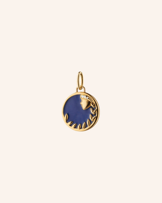 Mini “Virgo” Enamel Vermeil Charm