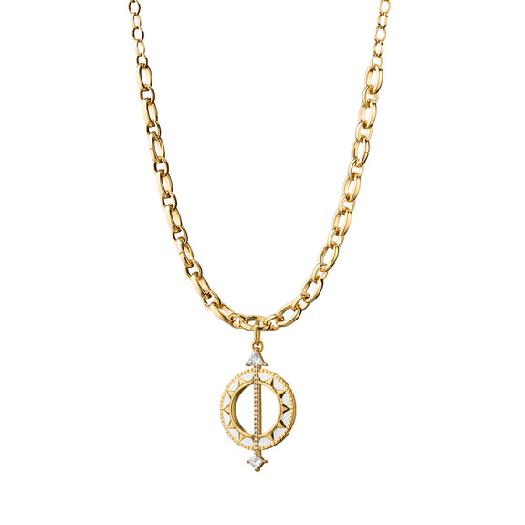 
  
    "Time is Precious" Audrey 18K Gold Necklace
  
